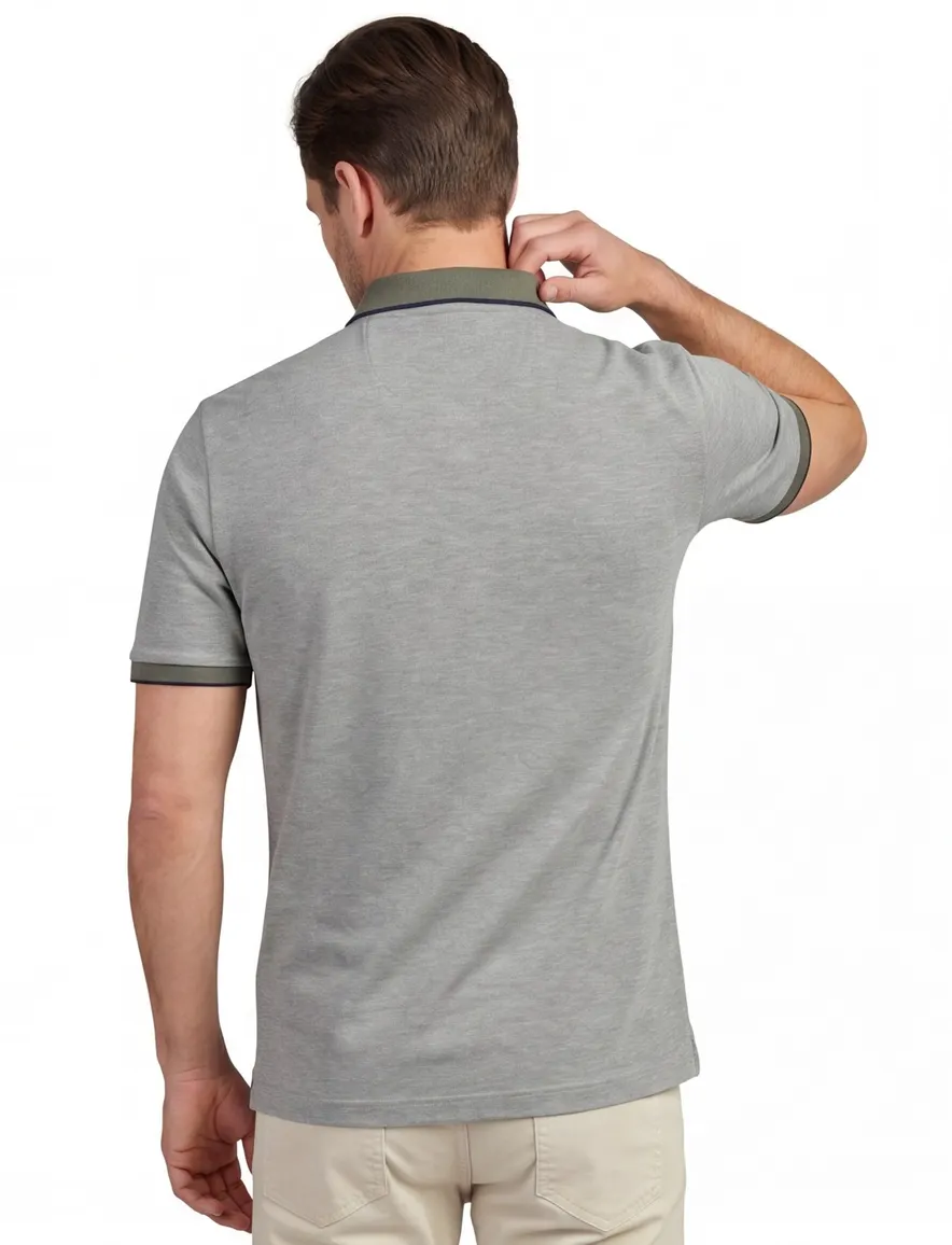 Brax polo normale fit korte mouw groen performance petter 3-knoops