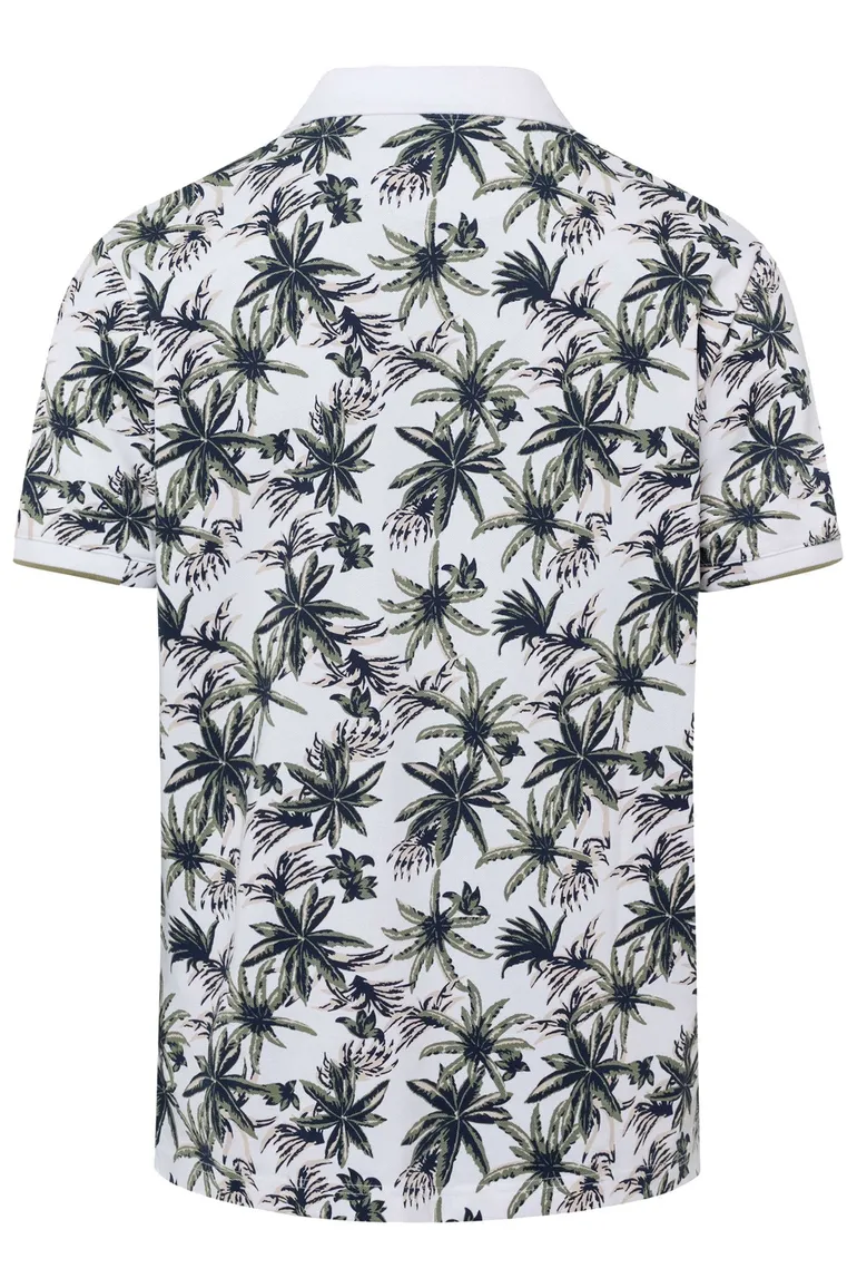 Brax polo normale fit groen geprint