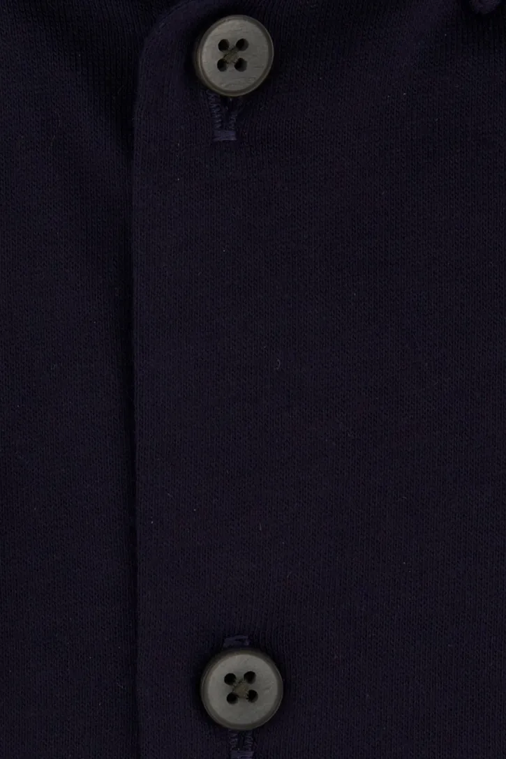 Ledub overhemd slim fit donkerblauw effen