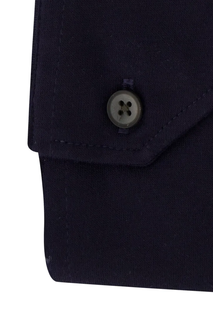 Ledub overhemd slim fit donkerblauw effen