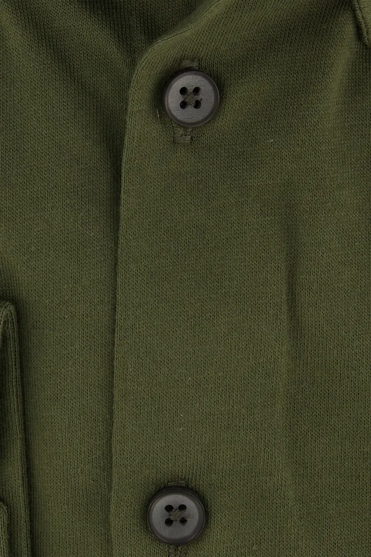 Ledub overhemd slim fit groen effen stretch