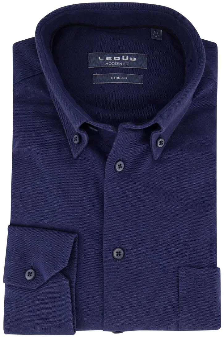 Ledub overhemd Modern Fit New donkerblauw
