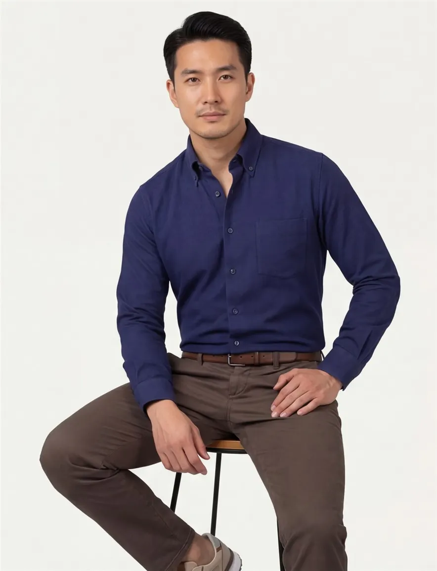 Ledub business overhemd Modern Fit New normale fit effen