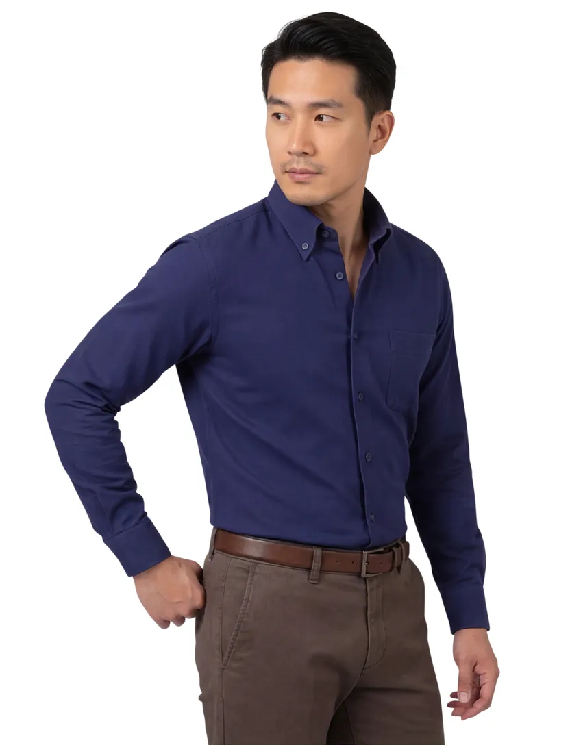 Ledub overhemd Modern Fit New donkerblauw