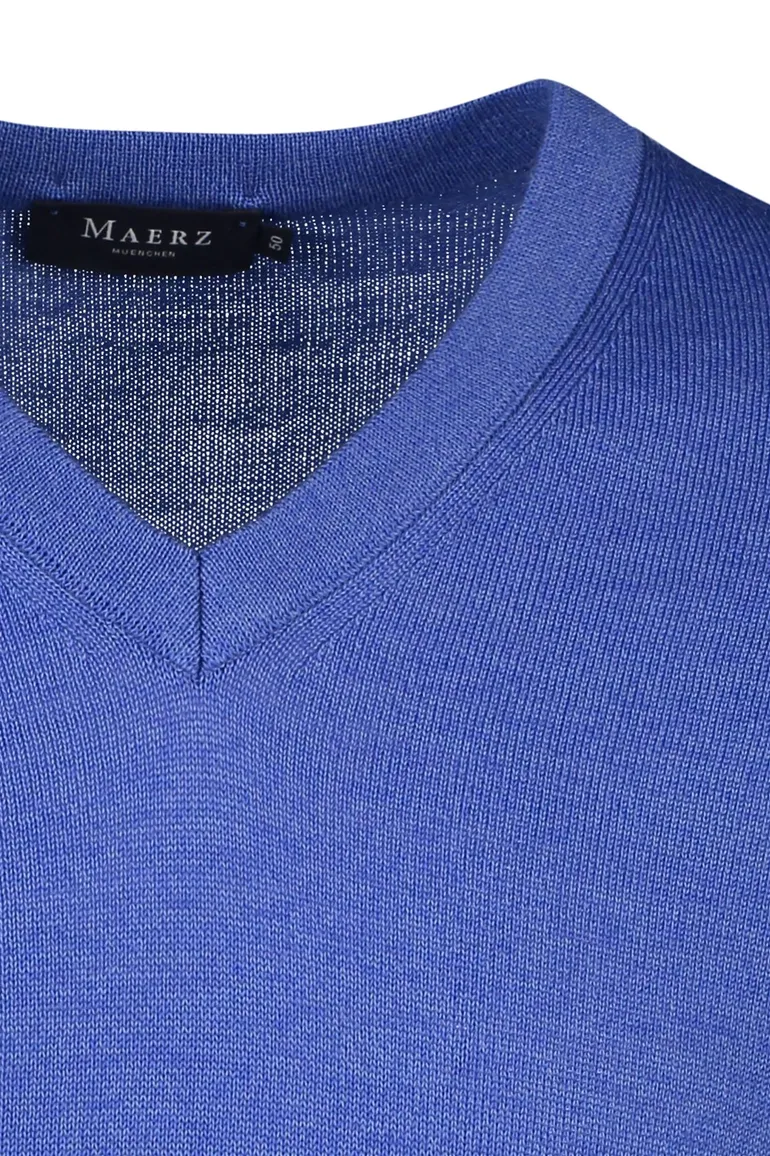 Maerz trui blauw effen