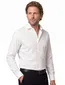 Profuomo overhemd slim fit wit effen