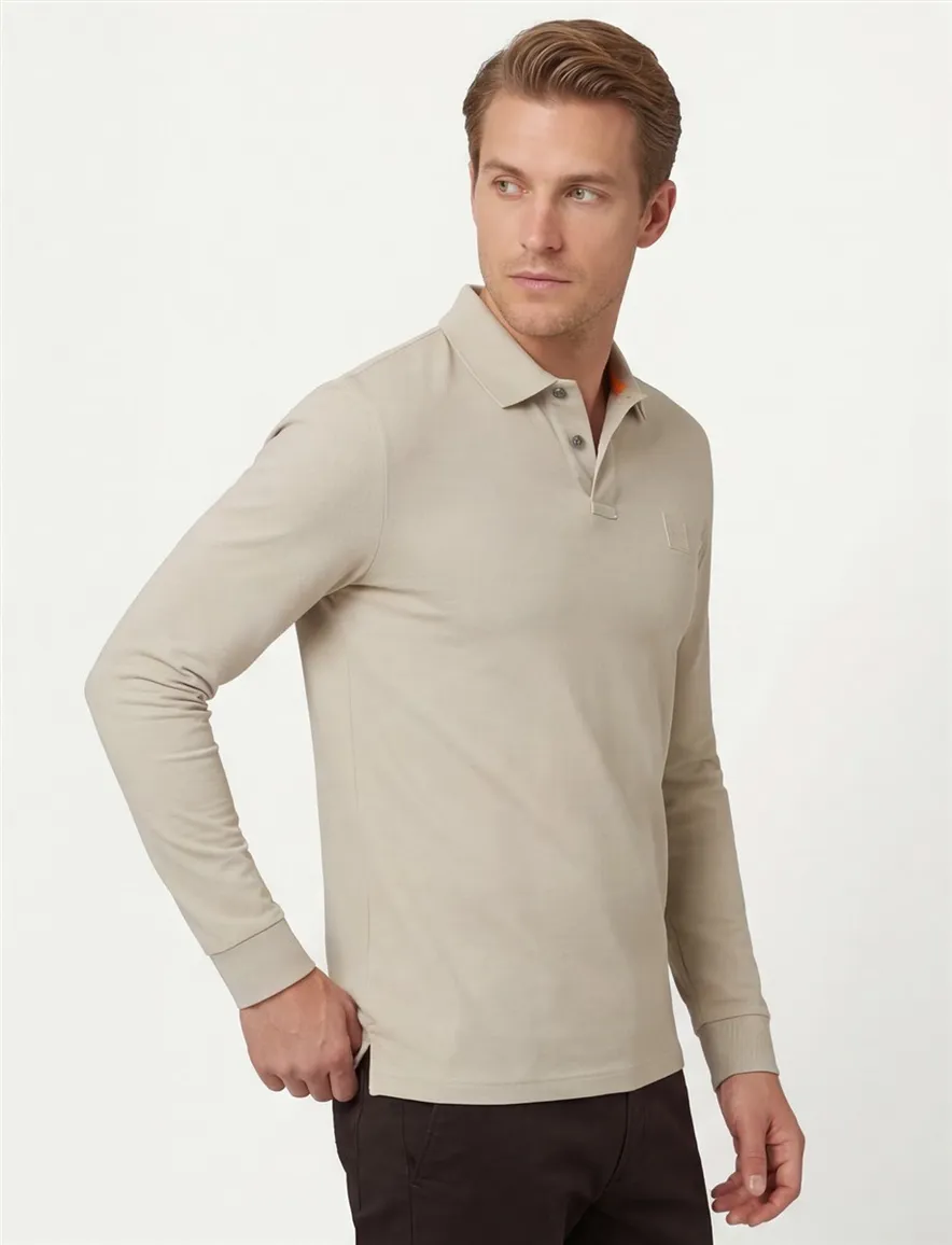 Boss polo beige slim fit