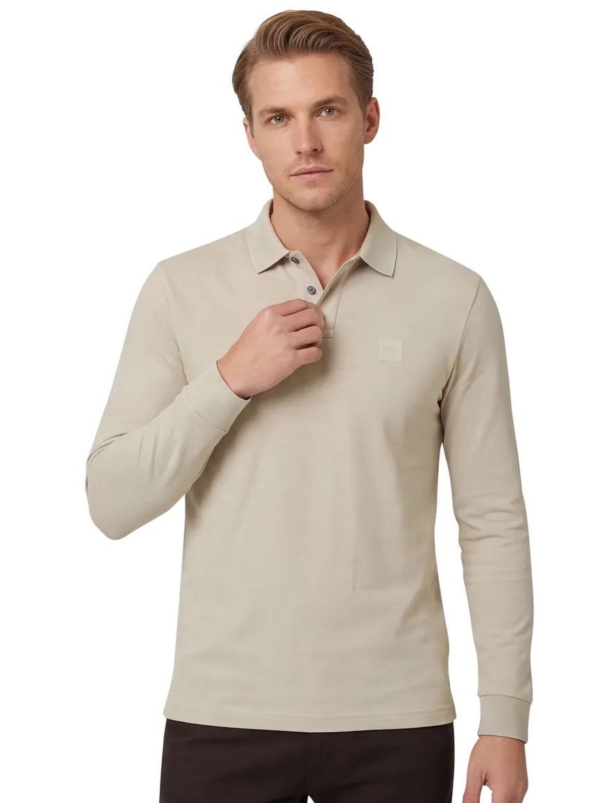 Boss polo beige slim fit