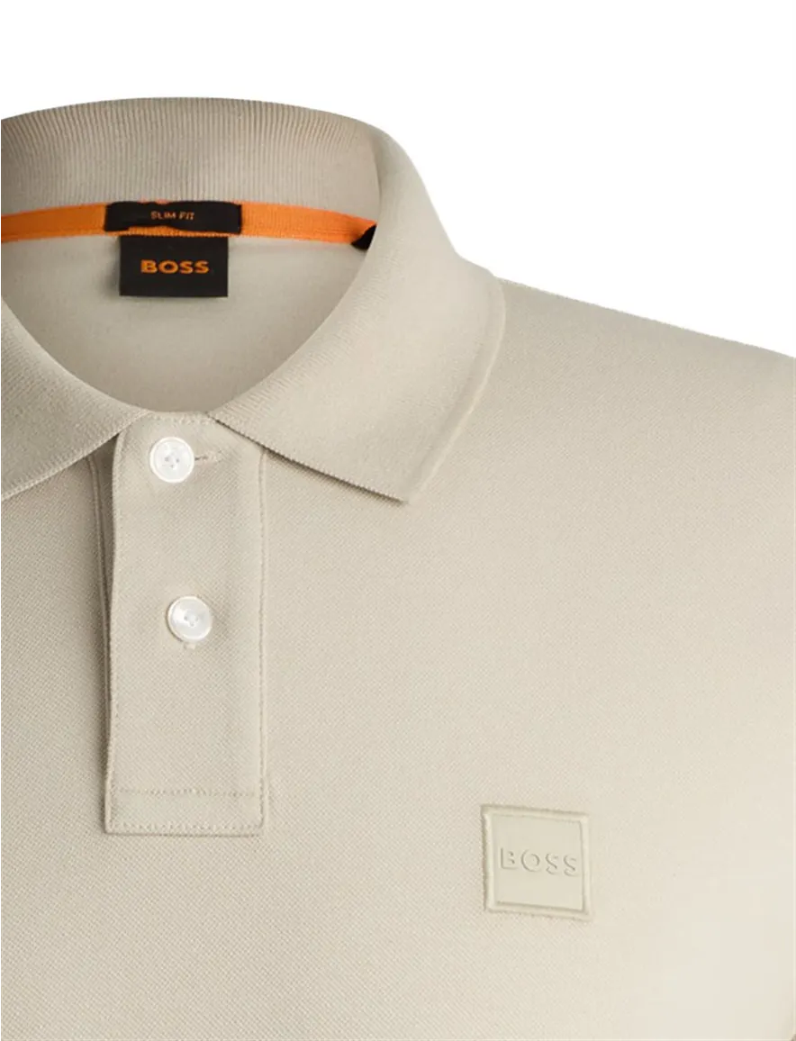 poloshirt korte mouw beige Boss Passenger