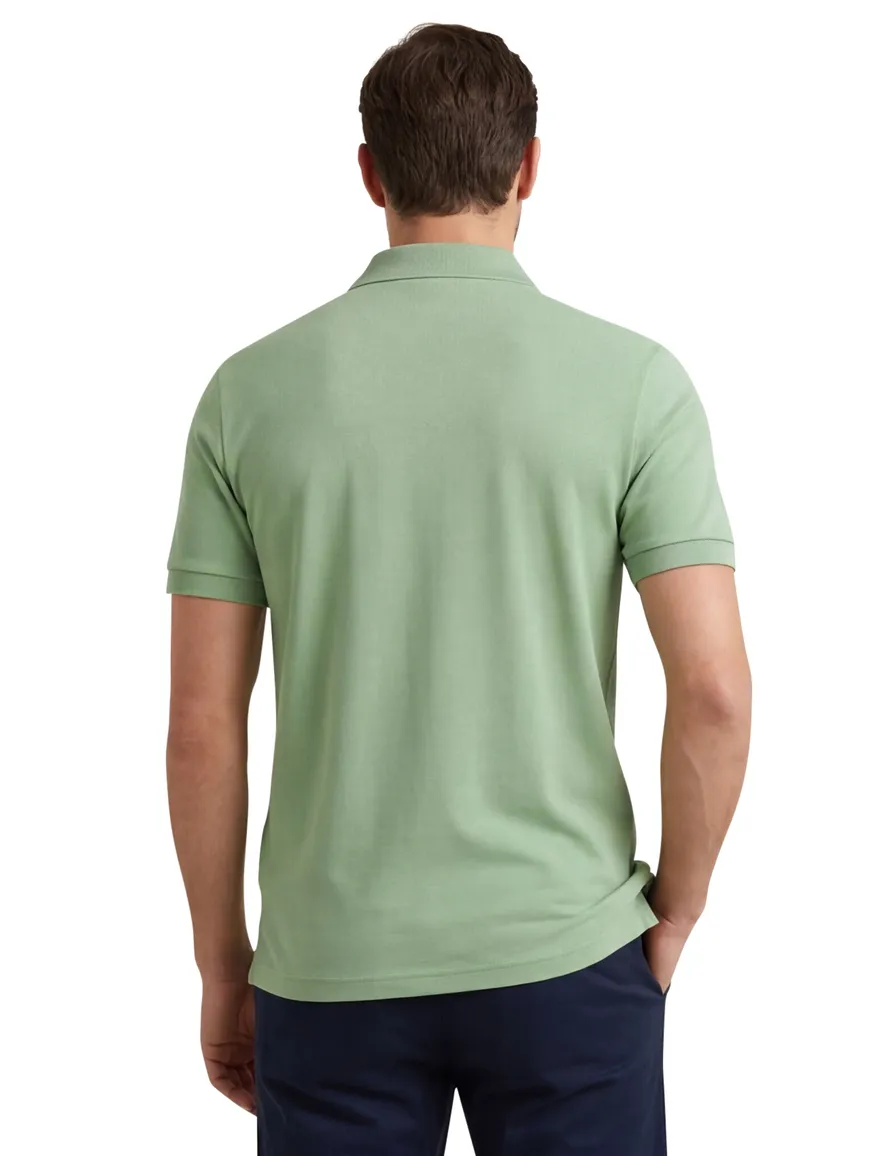 BOSS Orange Passenger polo slim fit groen effen katoen