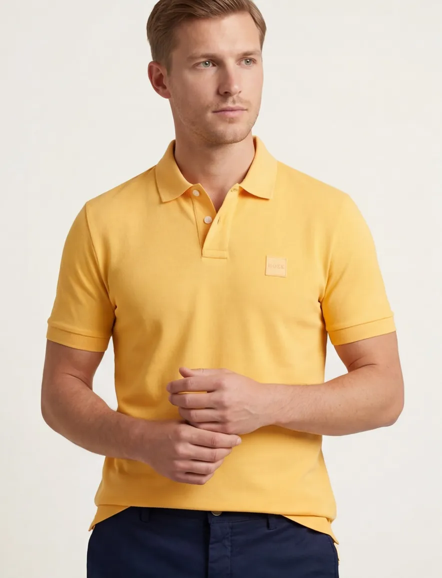 Boss Orange polo oranje katoen