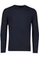 katoenen BOSS Orange trui donkerblauw effen