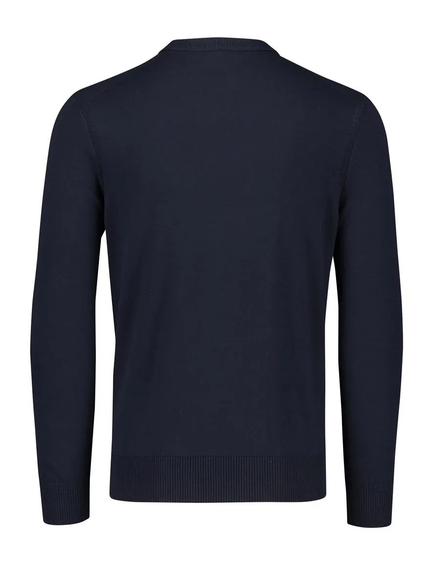 BOSS Orange Asac-c trui donkerblauw effen katoen