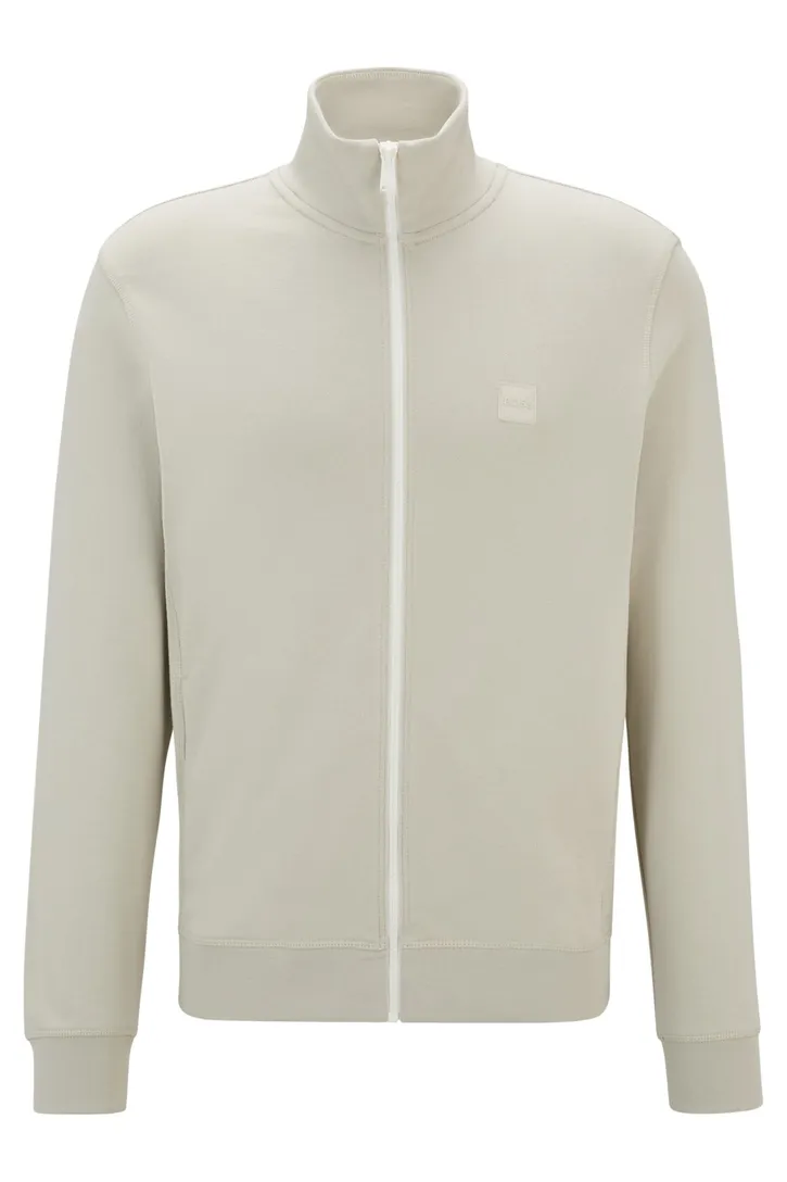 katoenen BOSS Orange vest Zestart beige