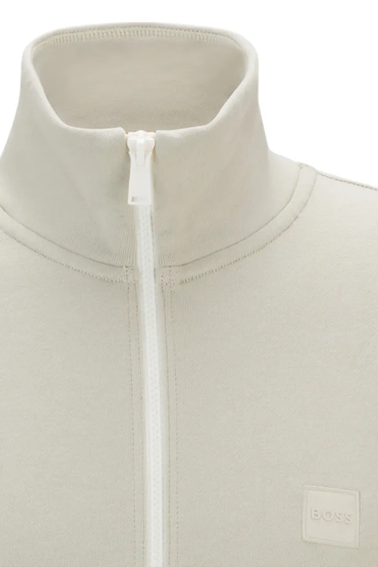 BOSS Orange Zestart vest beige effen katoen