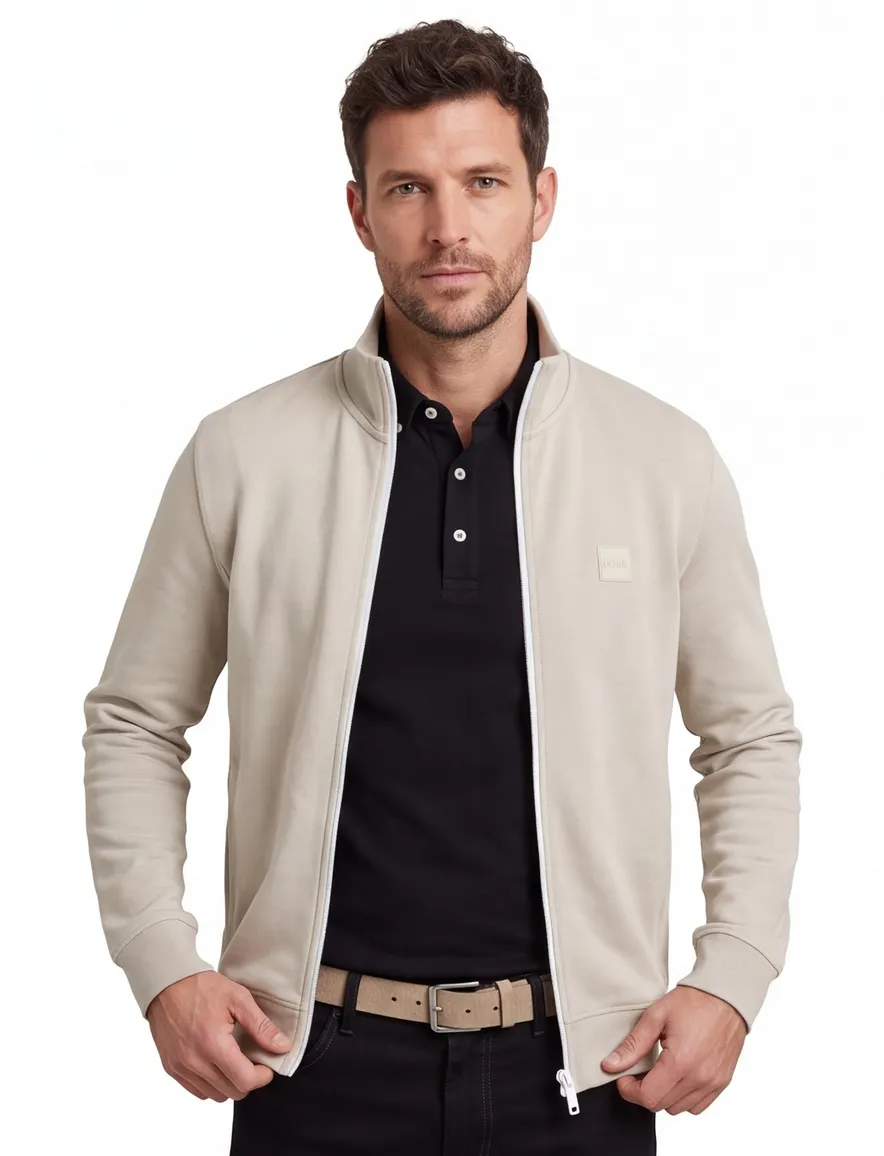 boss orange vest beige relaxed fit