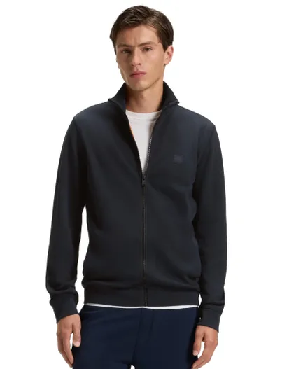 Hugo Boss Boss Zestart vest donkerblauw effen katoen