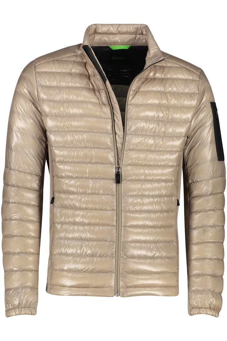 Boss green tussenjas techno normale fit goud