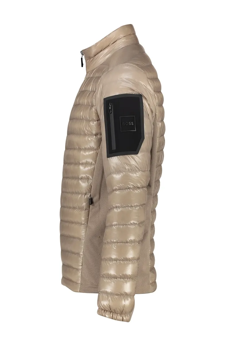 Boss green tussenjas techno normale fit goud