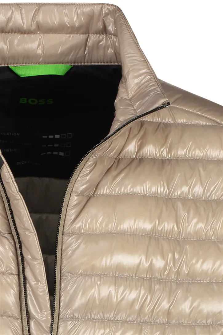 Boss green tussenjas techno normale fit goud