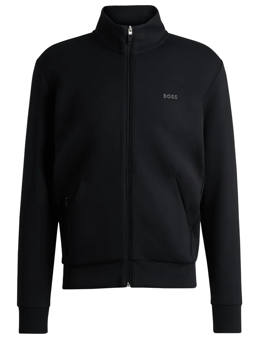 Katoenen Boss Green vest zwart skaz