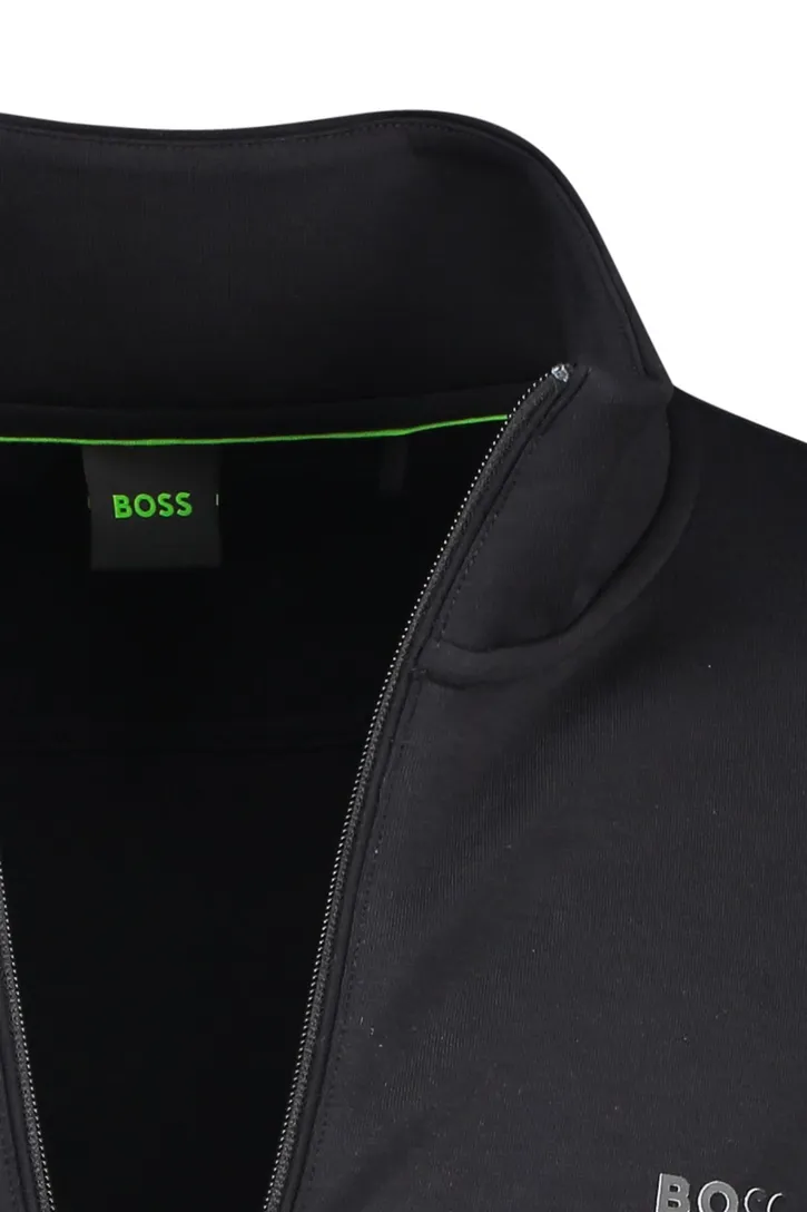Katoenen Boss Green vest zwart skaz