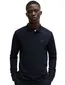 Slim fit donkerblauw BOSS polo katoen 2-knoops