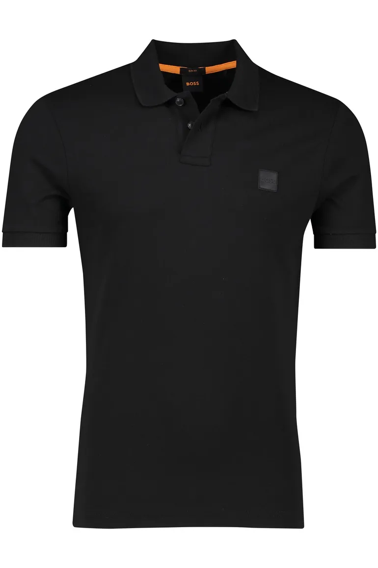 Boss Orange passenger slim fit polo zwart
