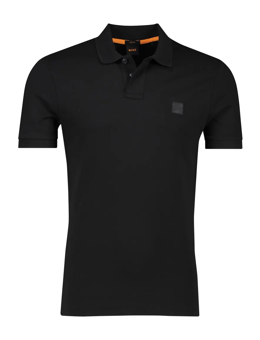 Boss Orange passenger slim fit polo zwart