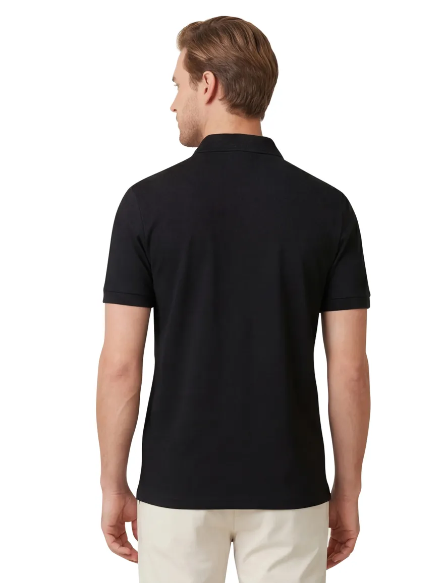 Boss Orange passenger slim fit polo zwart