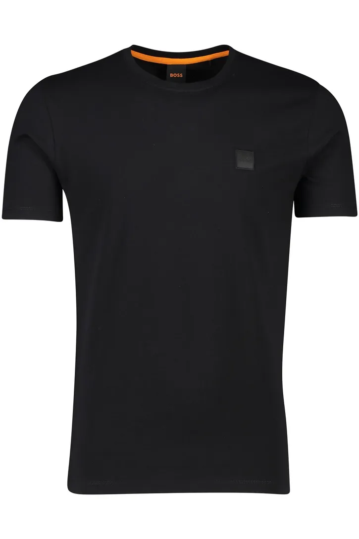Katoenen Boss Orange t-shirt Tales zwart normale fit
