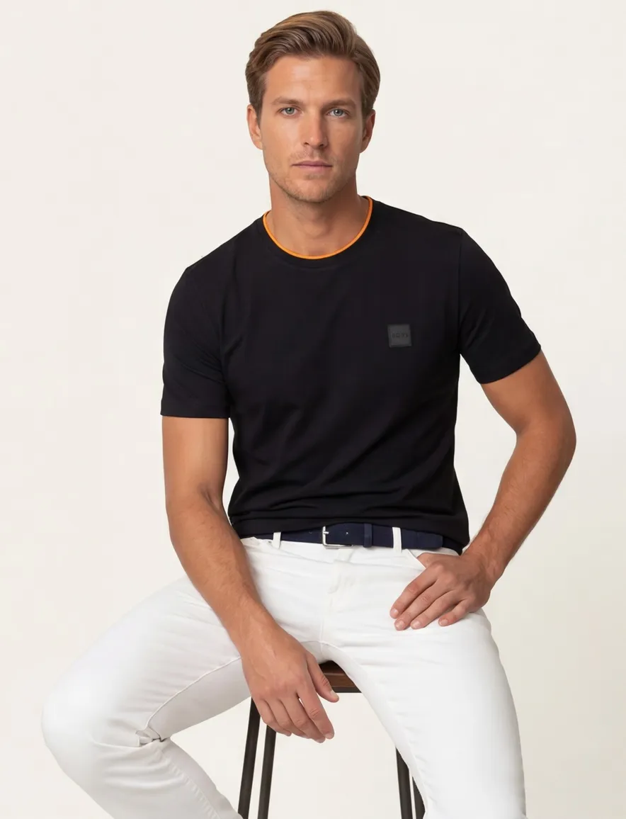 Boss Orange t-shirt Tales zwart