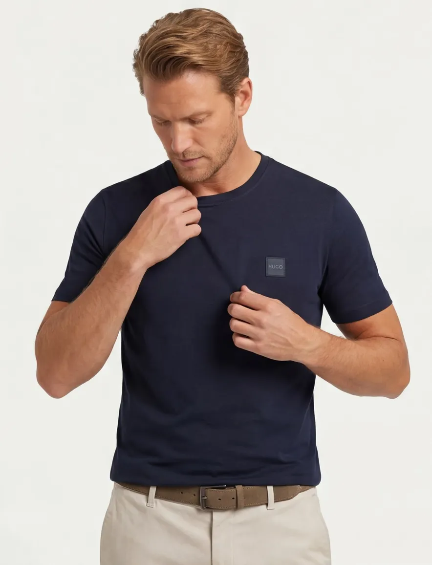 T-shirt Boss Orange Tales donkerblauw