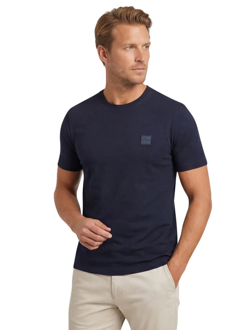 T-shirt Boss Orange Tales donkerblauw