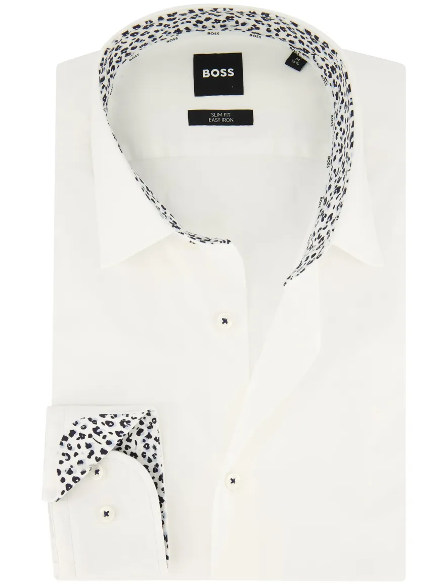 Boss overhemd wit slim fit stretch