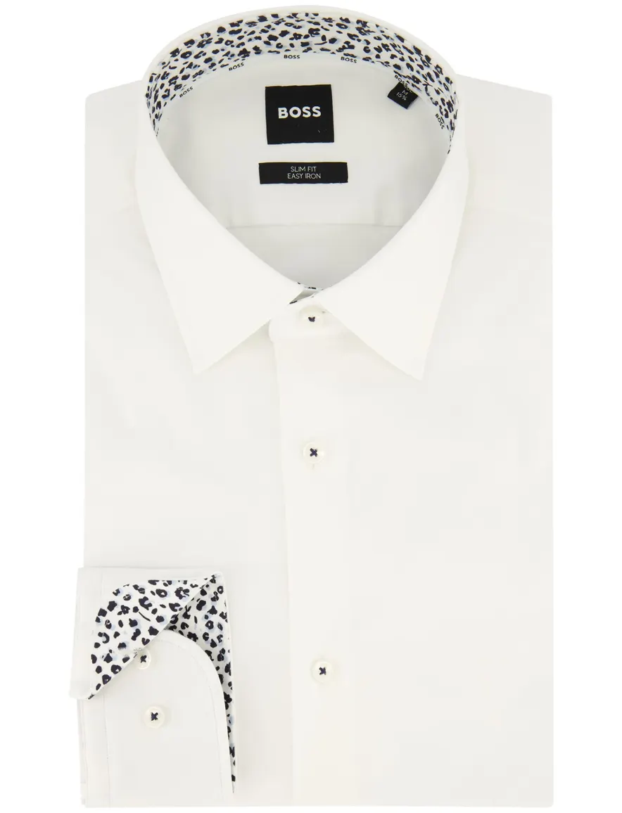 Boss overhemd wit slim fit stretch