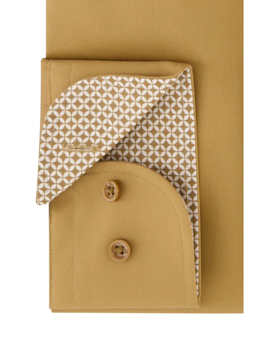 Boss overhemd bruin slim fit