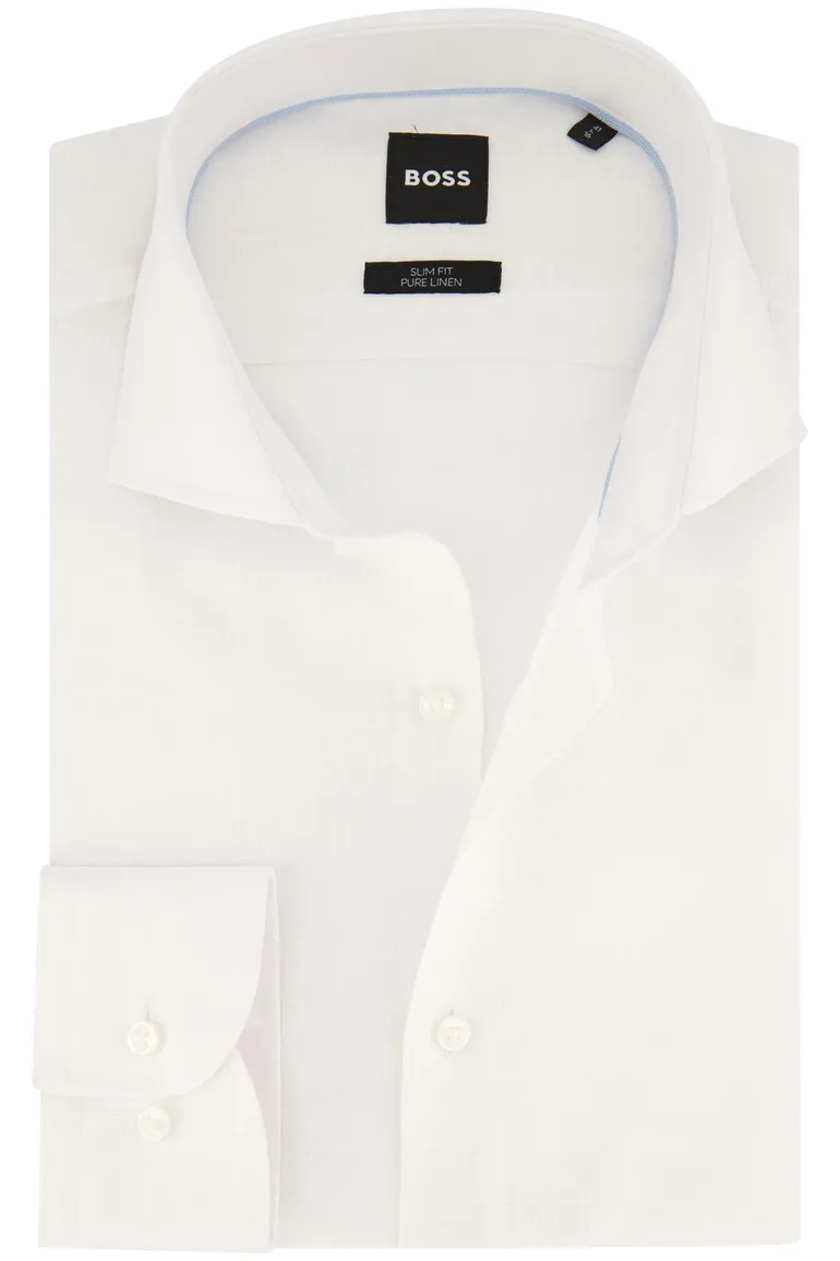 BOSS overhemd slim fit wit uni