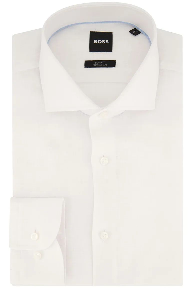 BOSS overhemd slim fit wit uni