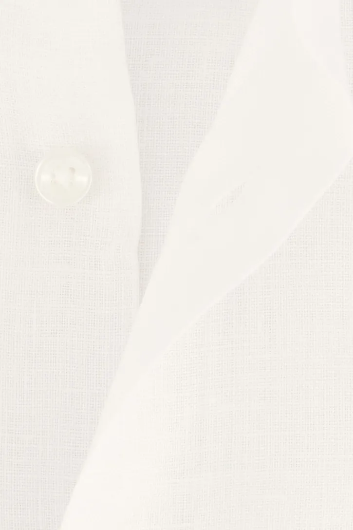 Wit effen BOSS business overhemd slim fit