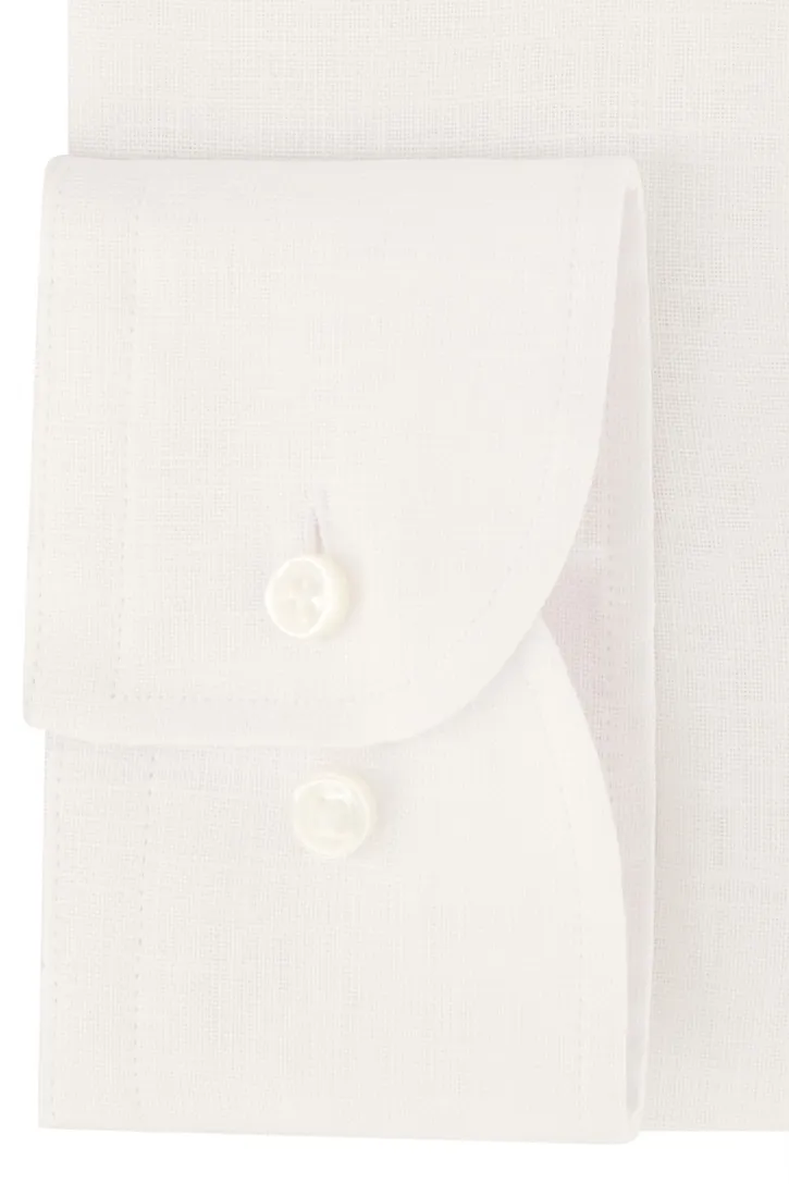 Wit effen BOSS business overhemd slim fit