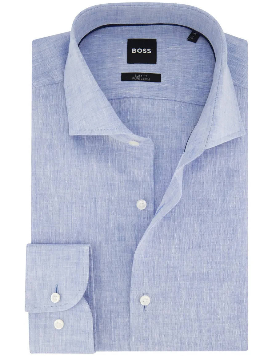 Boss overhemd lichtblauw slim fit