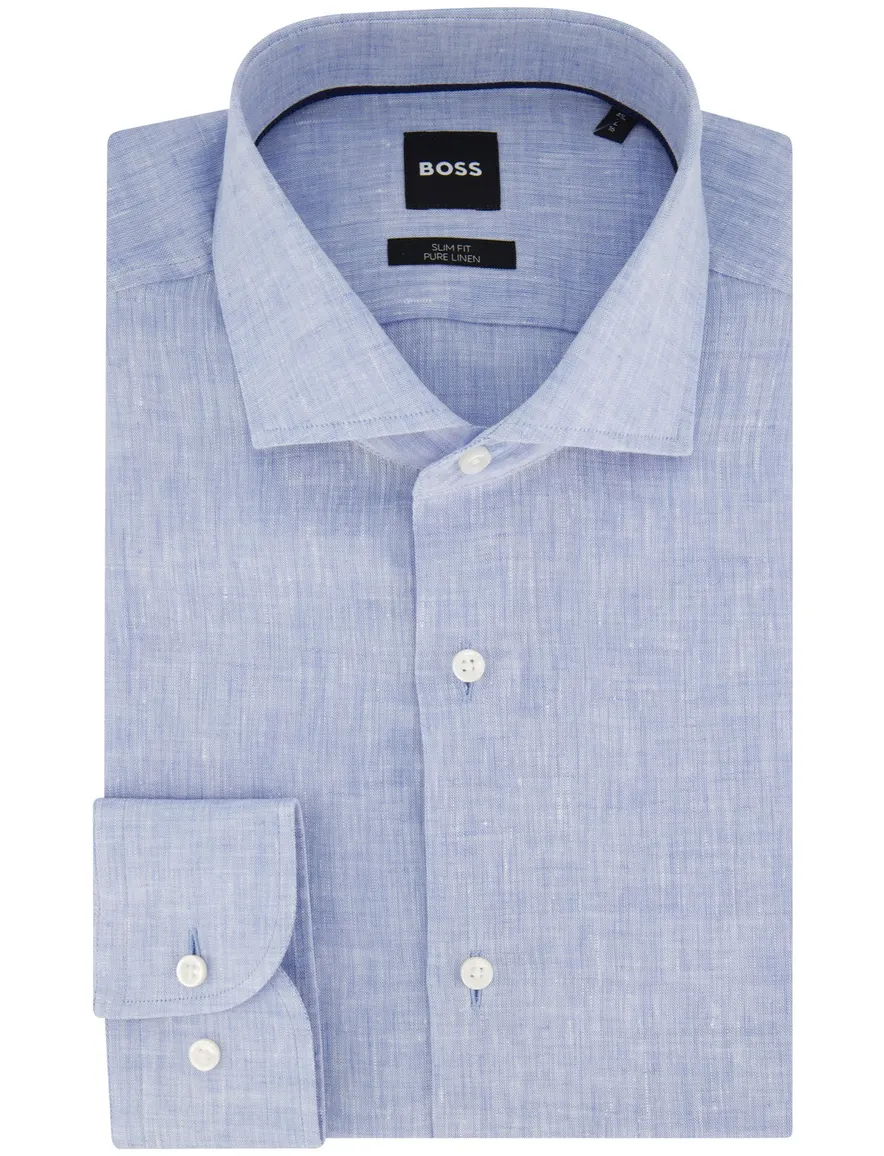 Boss overhemd lichtblauw slim fit