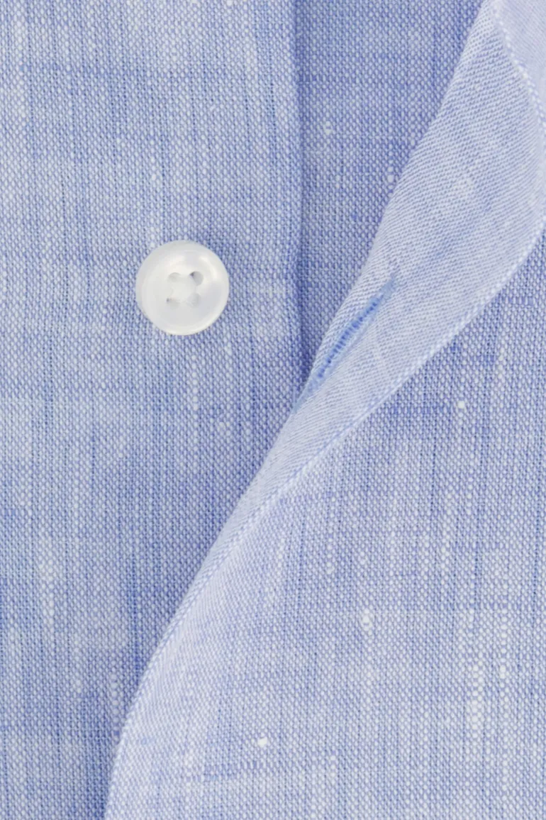 Boss linnen overhemd lichtblauw slim fit casual