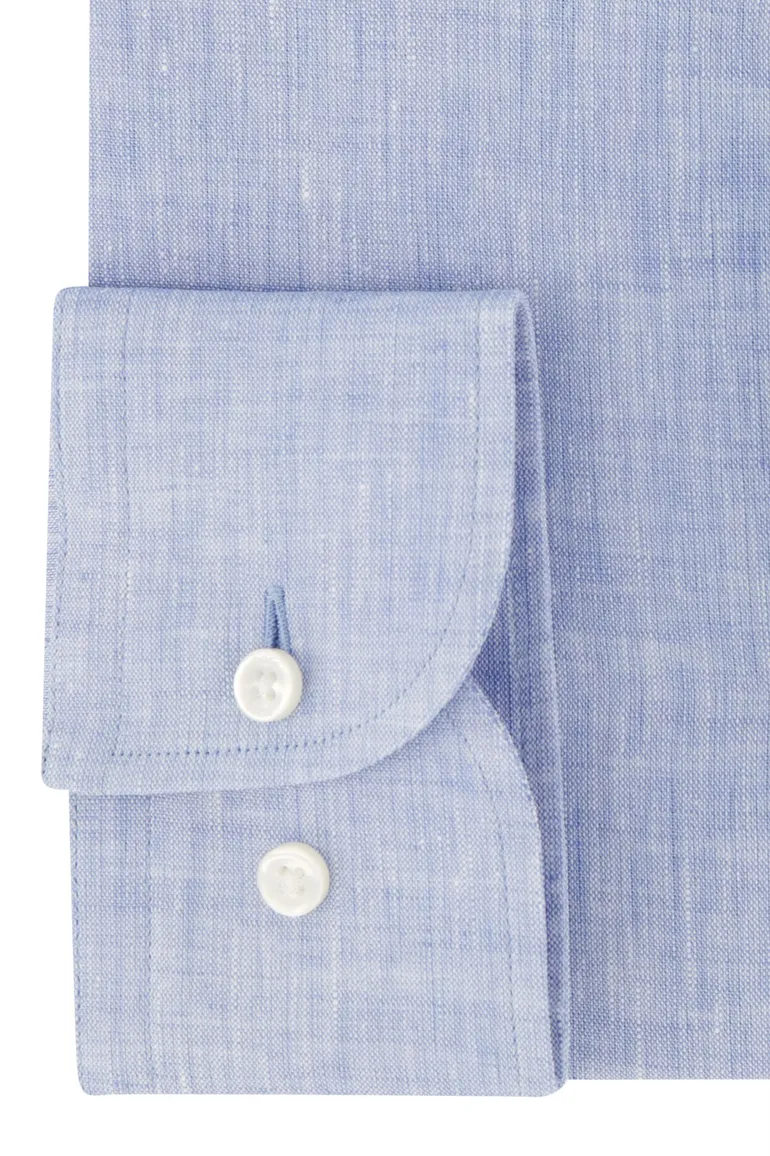Boss linnen overhemd lichtblauw slim fit casual