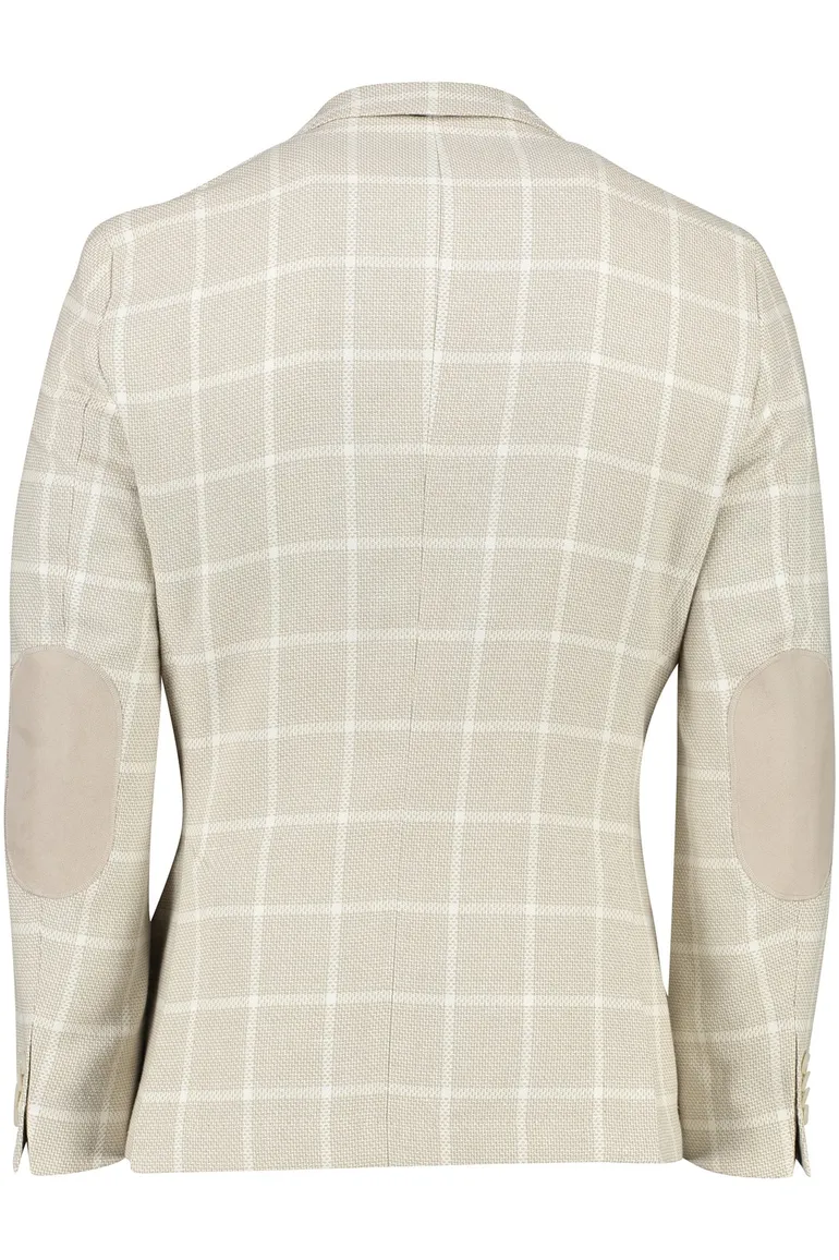 Boss Black colbert C-Jaye-Elbow beige geruit