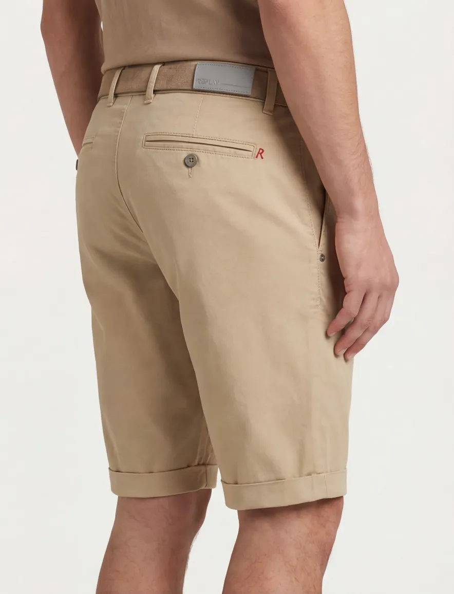 Replay korte broek omslag beige