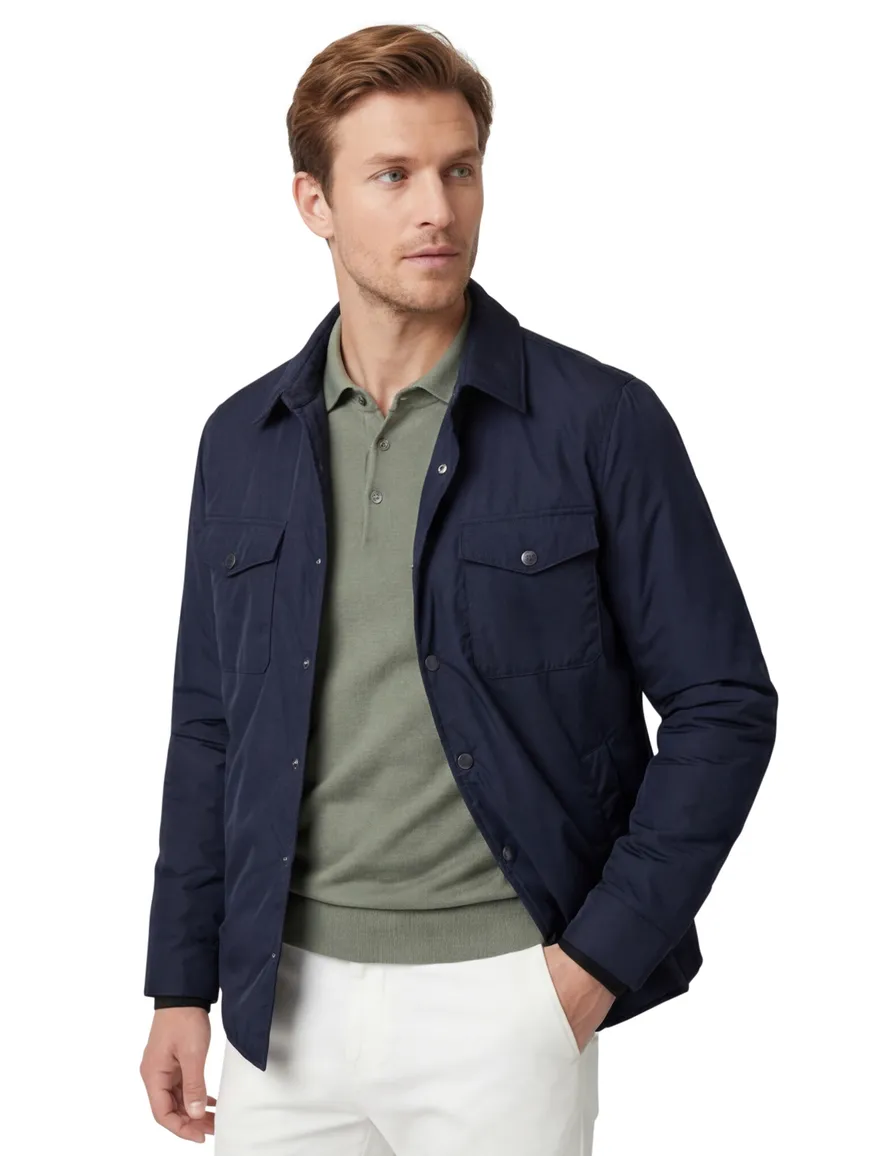People of Shibuya zomerjas donkerblauw polyester