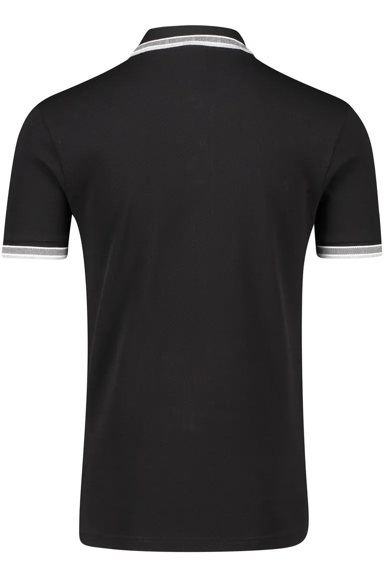 BOSS Green Paddy polo zwart 3 knoops