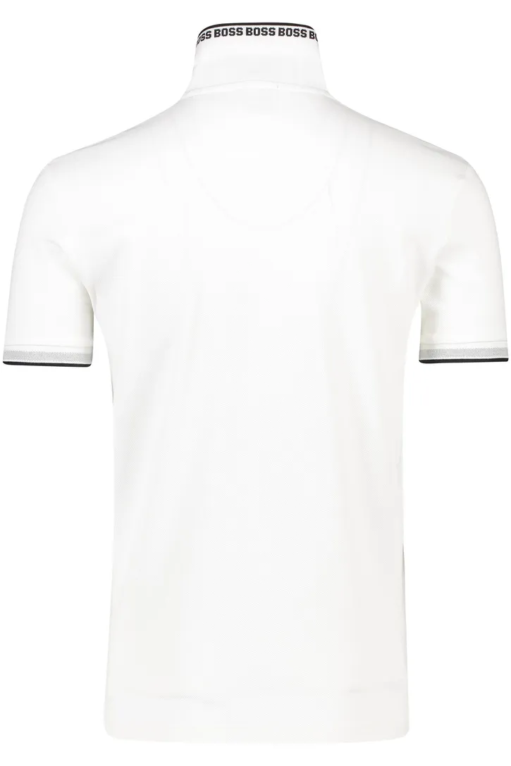 Boss poloshirt Paddy effen wit
